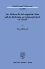 Buchcover Der Einfluss der Volksrepublik China auf die Auslegung der Meinungsfreiheit im Internet.