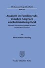 Buchcover Auskunft im Familienrecht zwischen Anspruch und Informationspflicht.
