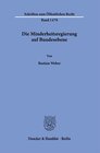 Buchcover Die Minderheitsregierung auf Bundesebene.