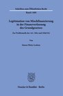 Buchcover Legitimation von Mischfinanzierung in der Finanzverfassung des Grundgesetzes.