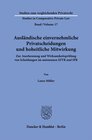 Buchcover Ausländische einvernehmliche Privatscheidungen und hoheitliche Mitwirkung.