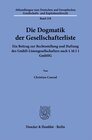 Buchcover Die Dogmatik der Gesellschafterliste.