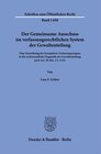 Buchcover Der Gemeinsame Ausschuss im verfassungsrechtlichen System der Gewaltenteilung.