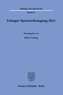 Buchcover Erlanger Sportrechtstagung 2022.
