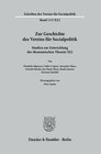 Buchcover Zur Geschichte des Vereins für Socialpolitik.