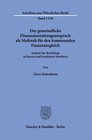 Buchcover Der gemeindliche Finanzausstattungsanspruch als Maßstab für den kommunalen Finanzausgleich.