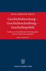 Buchcover Geschichtsforschung – Geschichtsschreibung – Geschichtspolitik