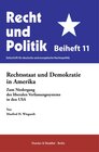 Buchcover Rechtsstaat und Demokratie in Amerika
