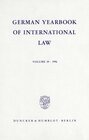 Buchcover German Yearbook of International Law / Jahrbuch für Internationales Recht.