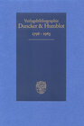 Buchcover Duncker & Humblot Verlagsbibliographie 1798–1945.