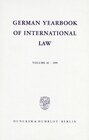 Buchcover German Yearbook of International Law / Jahrbuch für Internationales Recht.
