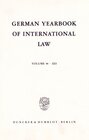 Buchcover German Yearbook of International Law / Jahrbuch für Internationales Recht.
