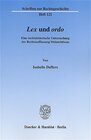 Buchcover Lex und ordo.