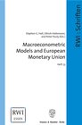 Buchcover Macroeconometric Models and European Monetary Union.