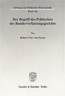 Buchcover Der Begriff des Politischen des Bundesverfassungsgerichts.