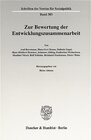 Buchcover Zur Bewertung der Entwicklungszusammenarbeit.