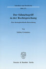 Buchcover Der Sühnebegriff in der Rechtsprechung.