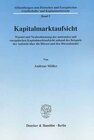 Buchcover Kapitalmarktaufsicht.