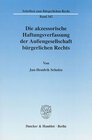 Buchcover Die akzessorische Haftungsverfassung der Außengesellschaft bürgerlichen Rechts.