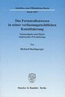 Buchcover Das Fernstraßenwesen in seiner verfassungsrechtlichen Konstituierung.