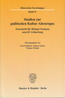 Buchcover Studien zur politischen Kultur Alteuropas.