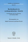 Buchcover Rechtstheorie in rechtspraktischer Absicht.
