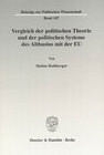 Buchcover Vergleich der politischen Theorie und der politischen Systeme des Althusius mit der EU.
