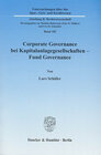 Buchcover Corporate Governance bei Kapitalanlagegesellschaften - Fund Governance.