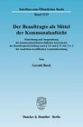 Buchcover Der Beauftragte als Mittel der Kommunalaufsicht.