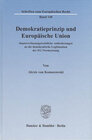 Buchcover Demokratieprinzip und Europäische Union.