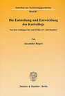 Buchcover Die Entstehung und Entwicklung des Kurkollegs.