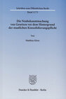 Buchcover Die Neubekanntmachung von Gesetzen vor dem Hintergrund der staatlichen Konsolidierungspflicht.