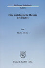 Buchcover Eine soziologische Theorie des Rechts.