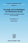 Buchcover Dynamik und Nachhaltigkeit des Öffentlichen Rechts.