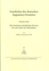 Buchcover Geschichte der deutschen Augustiner-Eremiten