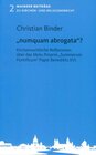 Buchcover „numquam abrogata“?