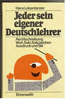 Buchcover Jeder sein eigener Deutschlehrer