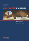 Buchcover Mauerwerk-Kalender / Mauerwerk-Kalender 2017