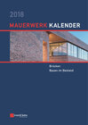 Buchcover Mauerwerk-Kalender / Mauerwerk-Kalender 2018