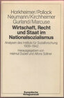 Buchcover Wirtschaft, Recht und Staat im Nationalsozialismus