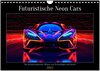 Buchcover Futuristische Neon Cars (Wandkalender 2025 DIN A4 quer), CALVENDO Monatskalender