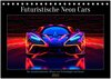 Buchcover Futuristische Neon Cars (Tischkalender 2025 DIN A5 quer), CALVENDO Monatskalender