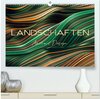 Buchcover Landschaften Abstract Design (hochwertiger Premium Wandkalender 2025 DIN A2 quer), Kunstdruck in Hochglanz