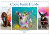 Buchcover Coole bunte Hunde (Tischkalender 2025 DIN A5 quer), CALVENDO Monatskalender