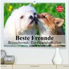 Buchcover Beste Freunde. Bezaubernde Tierfreundschaften (hochwertiger Premium Wandkalender 2025 DIN A2 quer), Kunstdruck in Hochgl