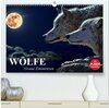 Buchcover Wölfe. Graue Eminenzen (hochwertiger Premium Wandkalender 2025 DIN A2 quer), Kunstdruck in Hochglanz