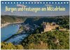 Buchcover Burgen und Festungen am Mittelrhein (Tischkalender 2025 DIN A5 quer), CALVENDO Monatskalender