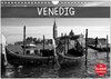 Buchcover Venedig schwarz-weiß (Wandkalender 2025 DIN A4 quer), CALVENDO Monatskalender