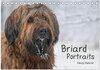Buchcover Briard Portraits (Tischkalender 2025 DIN A5 quer), CALVENDO Monatskalender