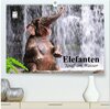 Buchcover Elefanten. Spaß am Wasser (hochwertiger Premium Wandkalender 2025 DIN A2 quer), Kunstdruck in Hochglanz
